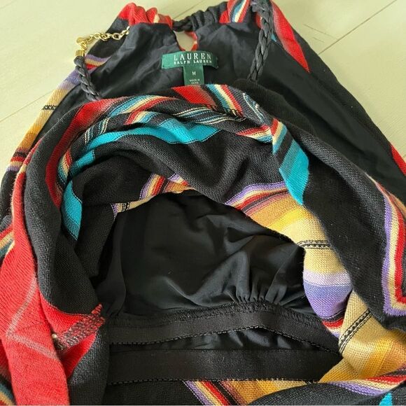 Ralph Lauren Striped Halter Sweater Tank With Shelf Bra and Braided Strap M, NWT - Picture 3 of 10